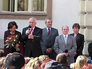 N�v�t�va pana prezidenta v Polici nad Metuj�