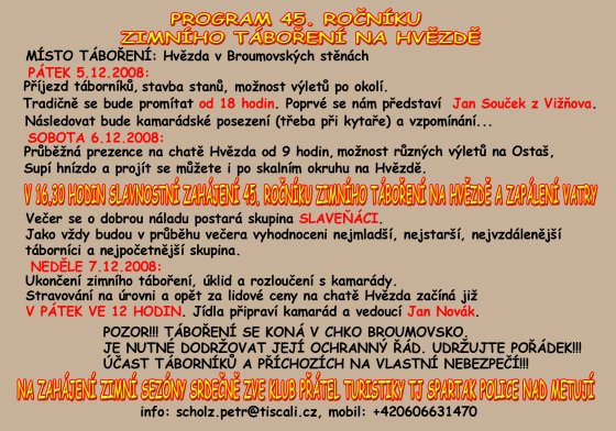 program Zimn�ho t�bo�en� 2008