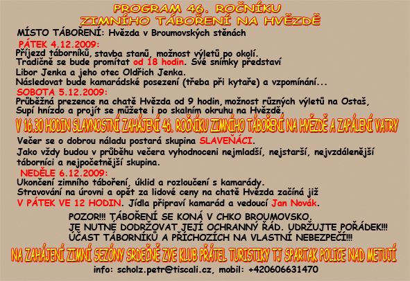program Zimn�ho t�bo�en� 2009